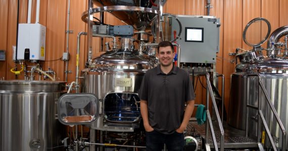 Nathan Sherfey, Remlinger Farms’ General Manager, poses in the new, onsite brewery. The brewery is open 12 to 8 p.m. Wednesday through Sunday at 32510 N.E. 32nd Street in Carnation. Photo by Conor Wilson/ Valley Record.