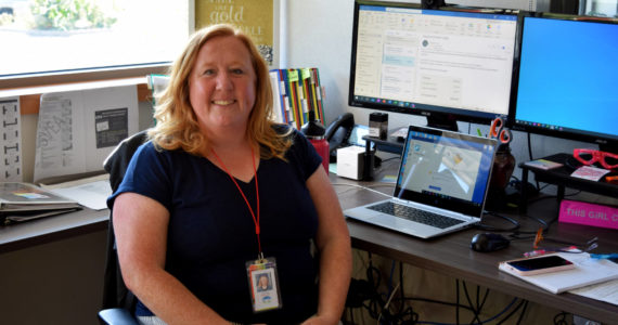 Conor Wilson / Valley Record 
New Mount Si High School Principal Deb Hay sits in her office.