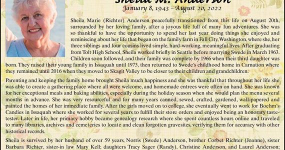 Sheila M. Anderson | Obituary