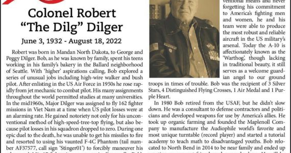 Colonel Robert "The Dilg" Dilger | Obituary