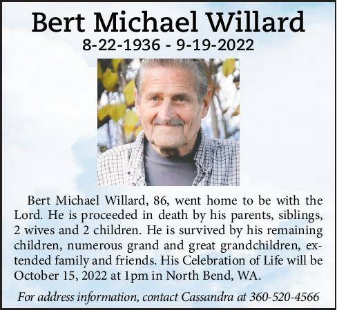 Bert Michael Willard | Obituary