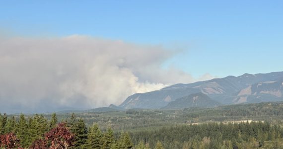 Smoke from the Loch Katrine Fire seen from Snoqualmie Ridge. Photo courtesy of Calder Productions.
