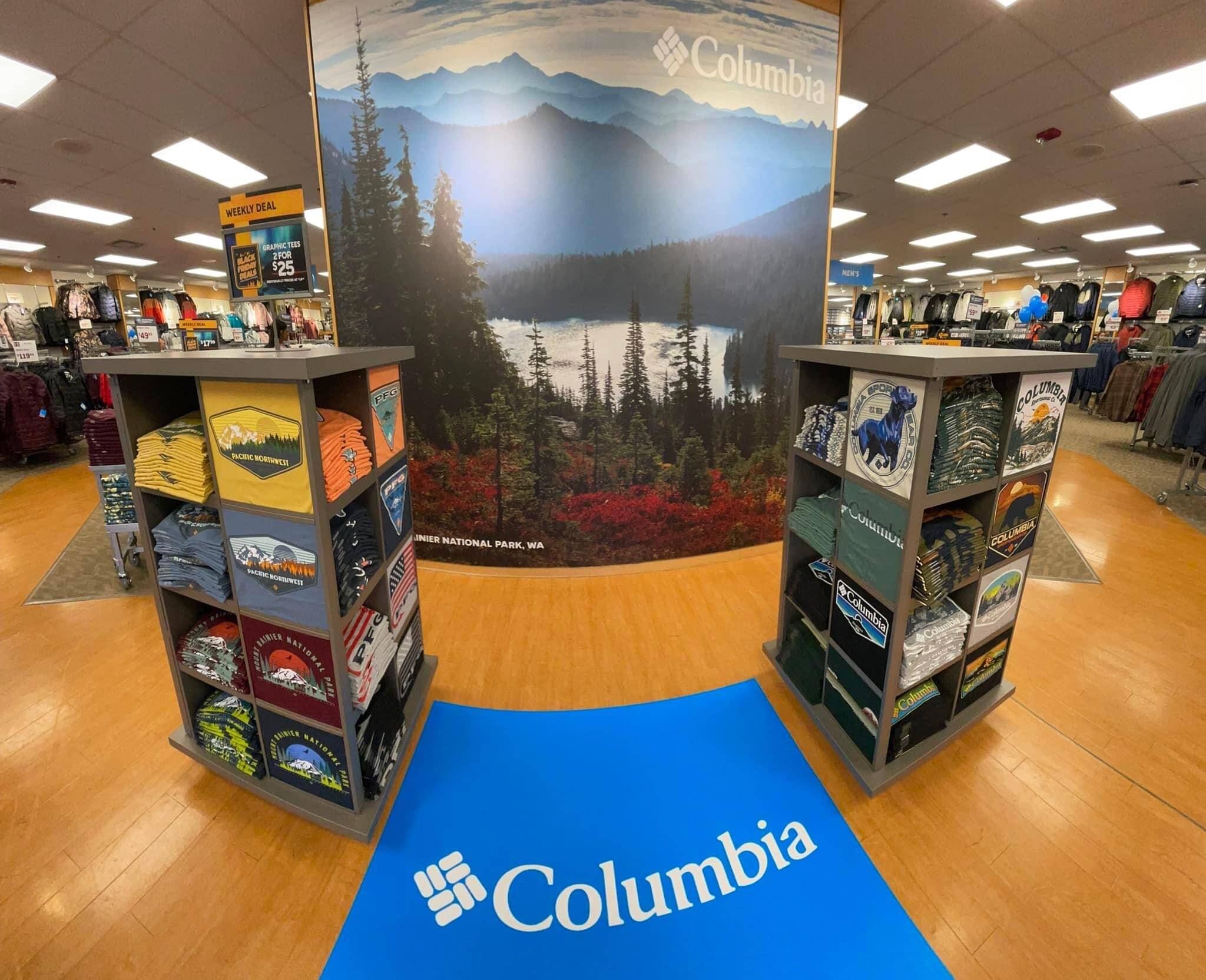 Inside of the Columbia Outlet at the North Bend Premium Outlet Mall. Photo courtesy of the SnoValley Chamber.