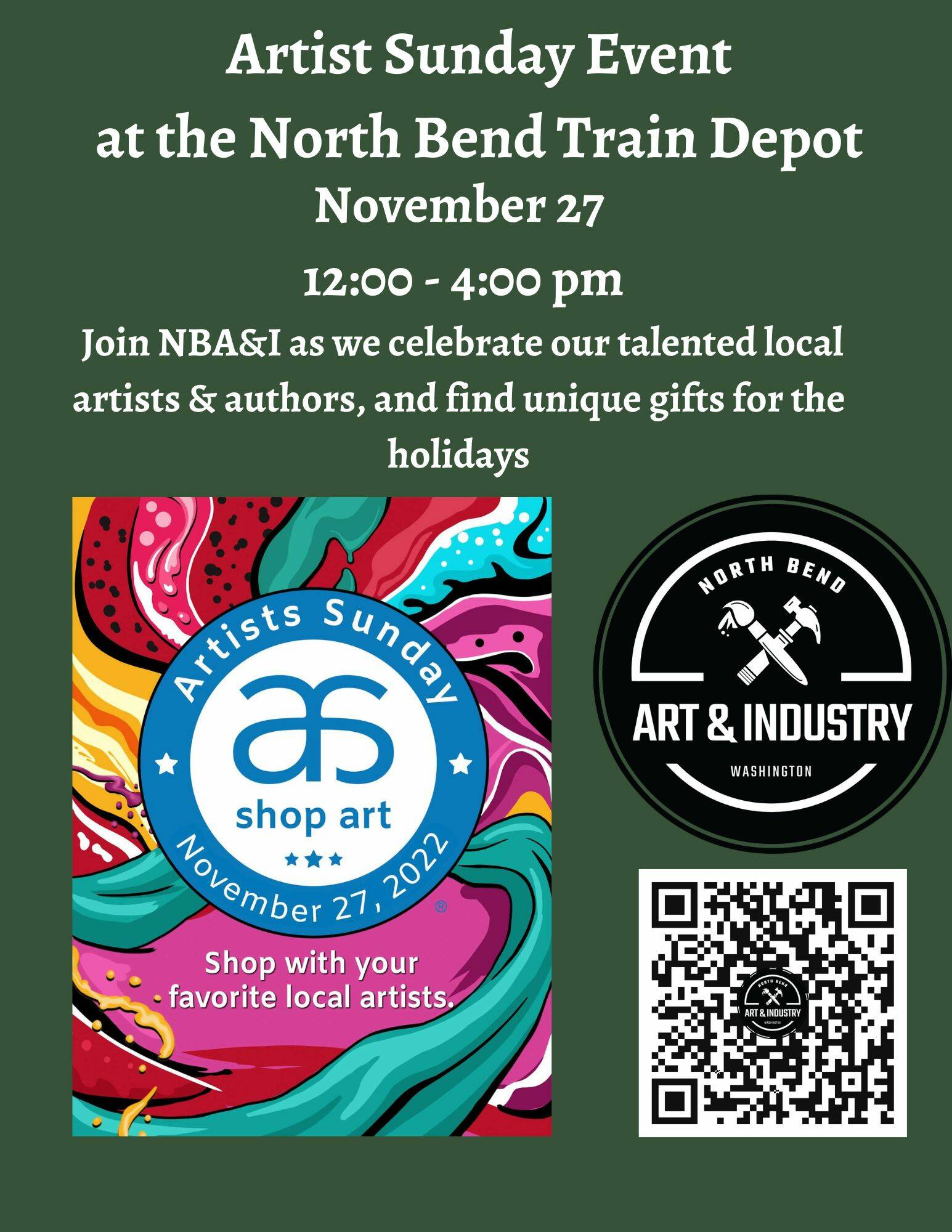 Poster for Artist Sunday in North Bend. Courtesy Photo.