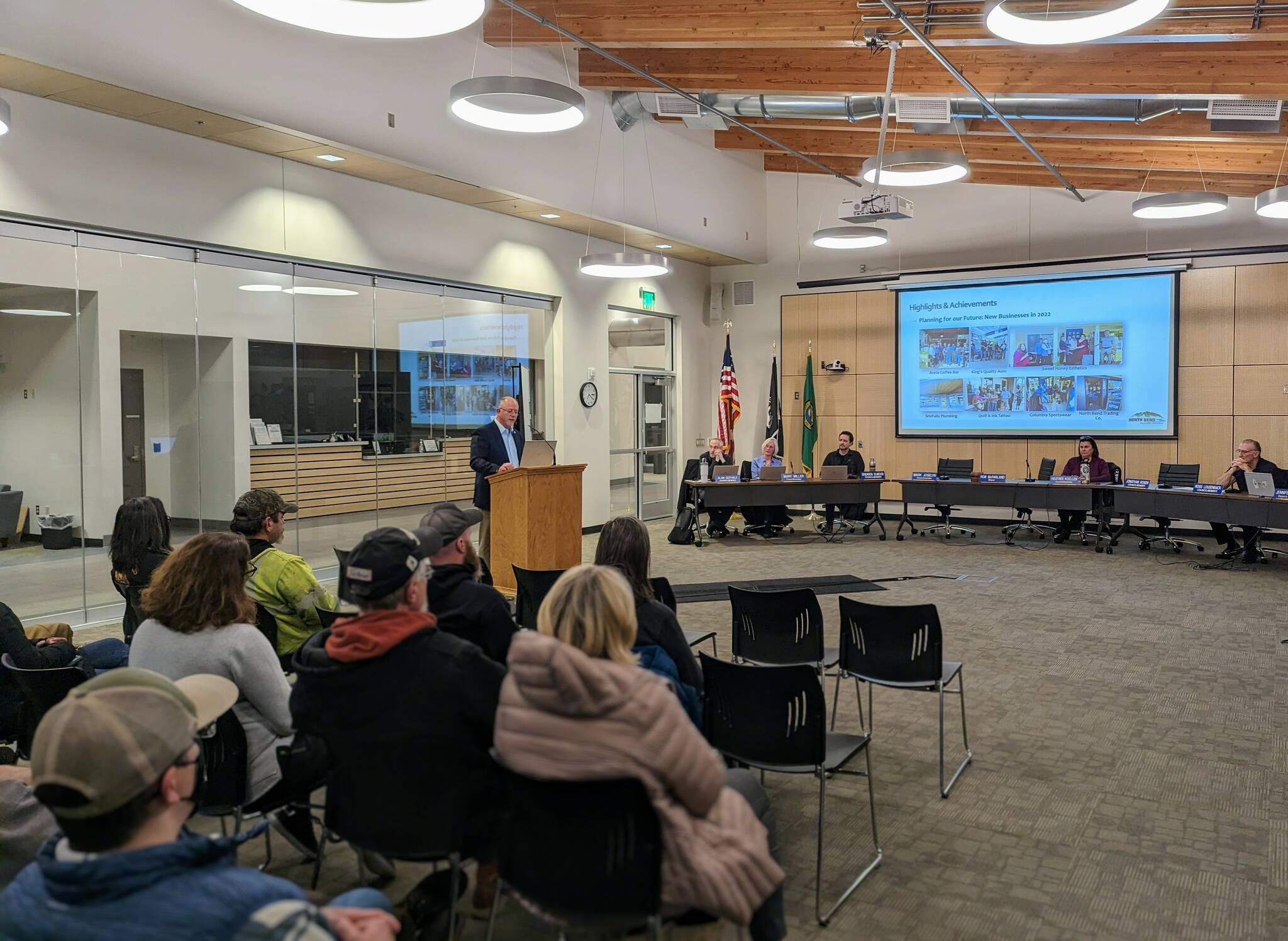 The State of the City address on March 7. Photo courtesy of the City of North Bend.