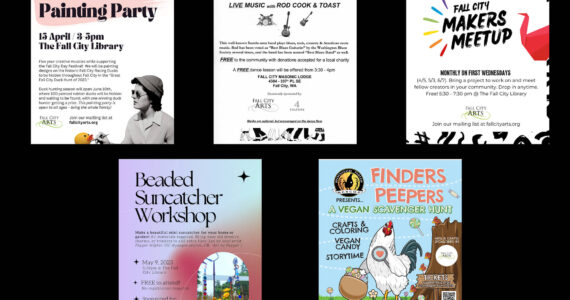 Posters for upcoming events hosted by Fall City Arts. Courtesy Image.