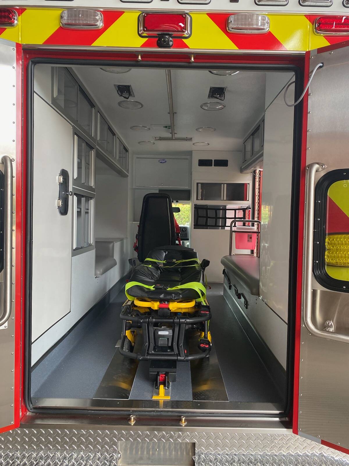 The interior of the Snoqualmie Tribe’s new ambulance.