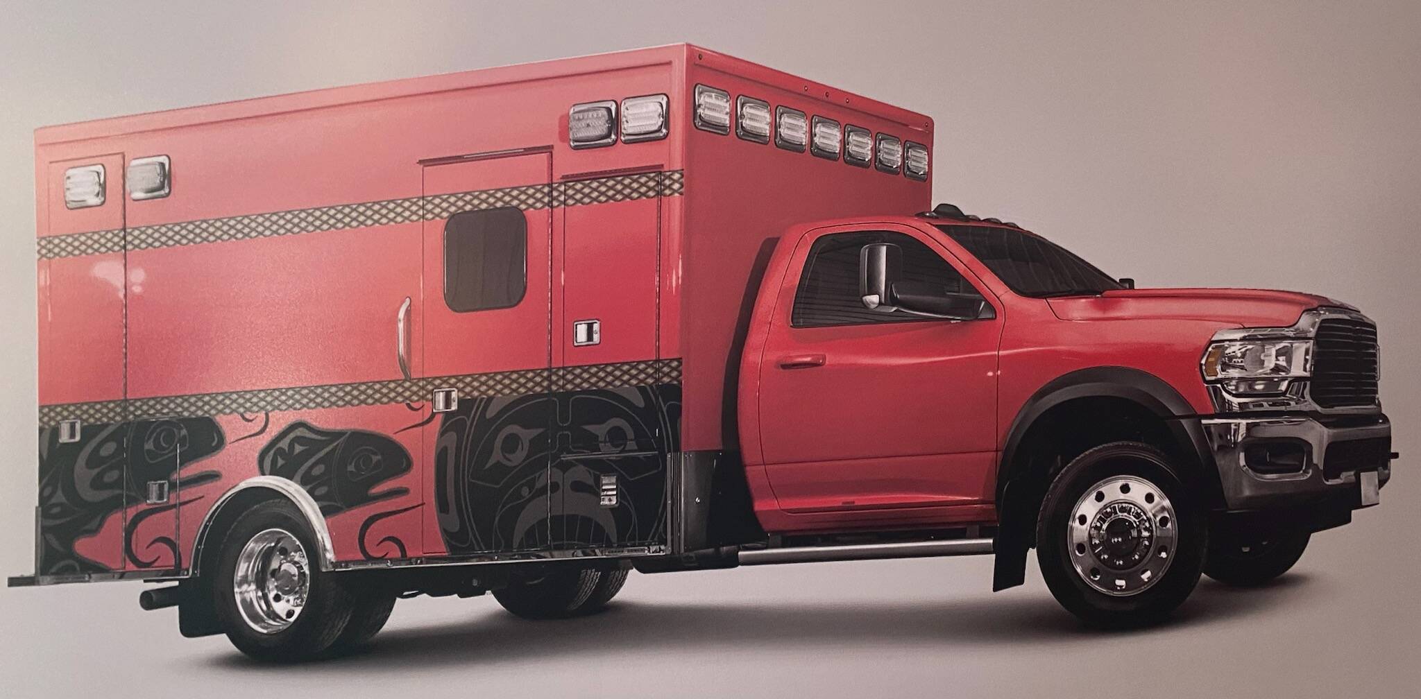 Exterior design of the new ambulance.