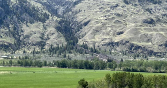A large mudslide cut off eight homes of the Lower Similkameen Indian Band on May 3. (Keremeos Community News - Facebook)