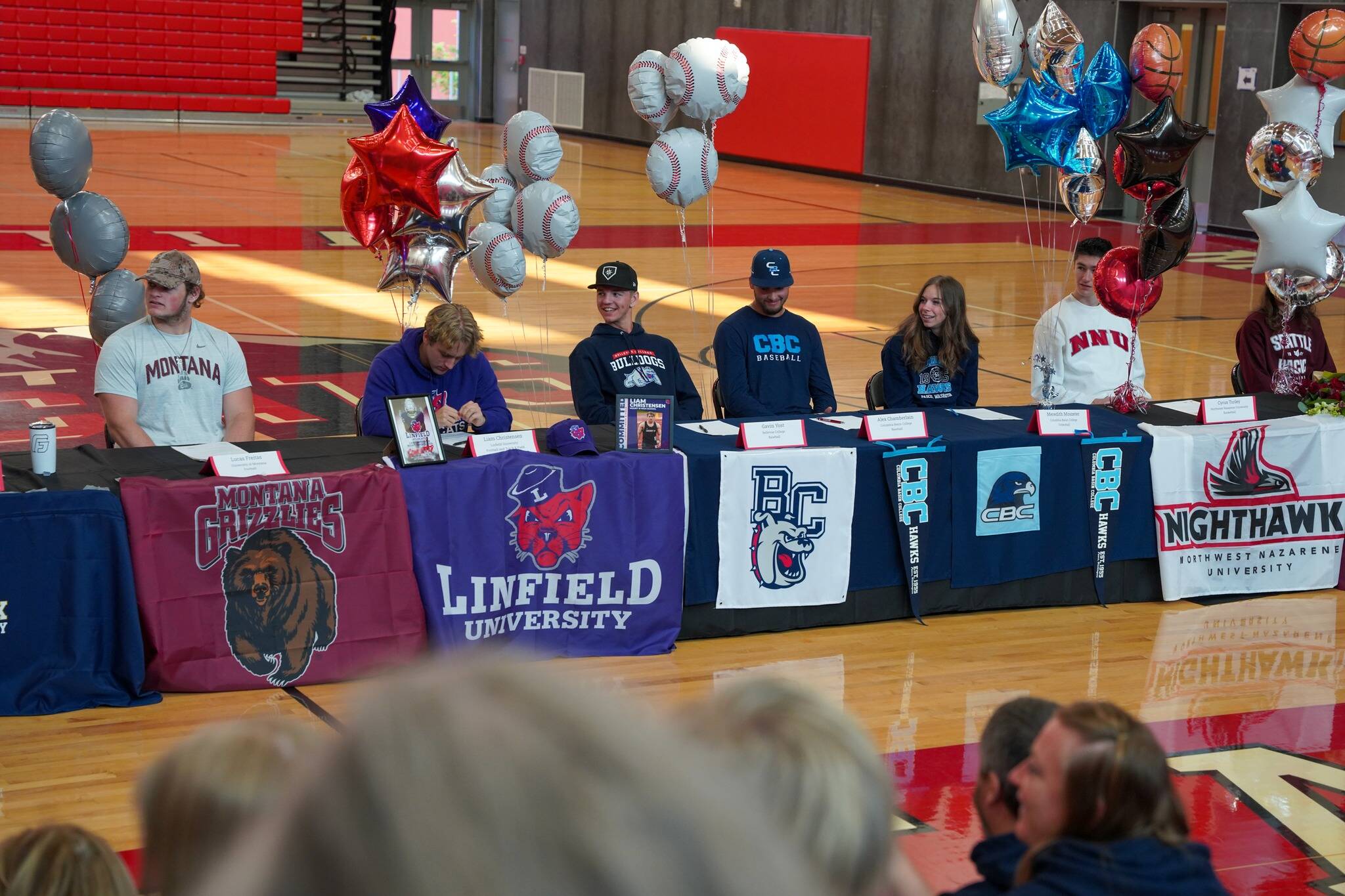 Mount Si student athletes are honored with a signing ceremony on May 17. All photos courtesy of the Snoqualmie Valley School District.