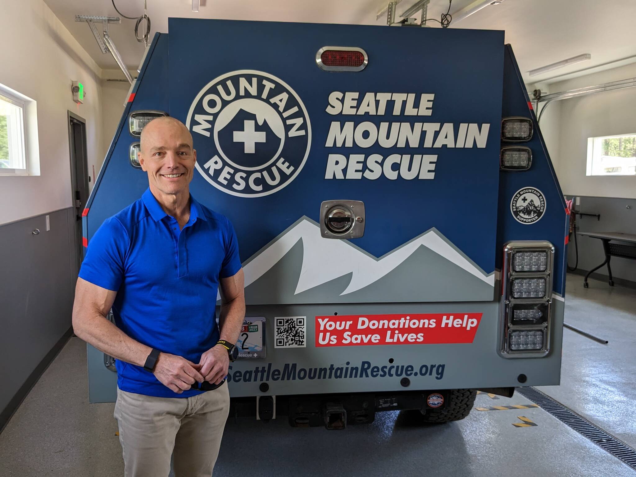 Photo by Conor Wilson/Valley Record.
Doug McCall, chair of the Seattle Mountain Rescue Board.