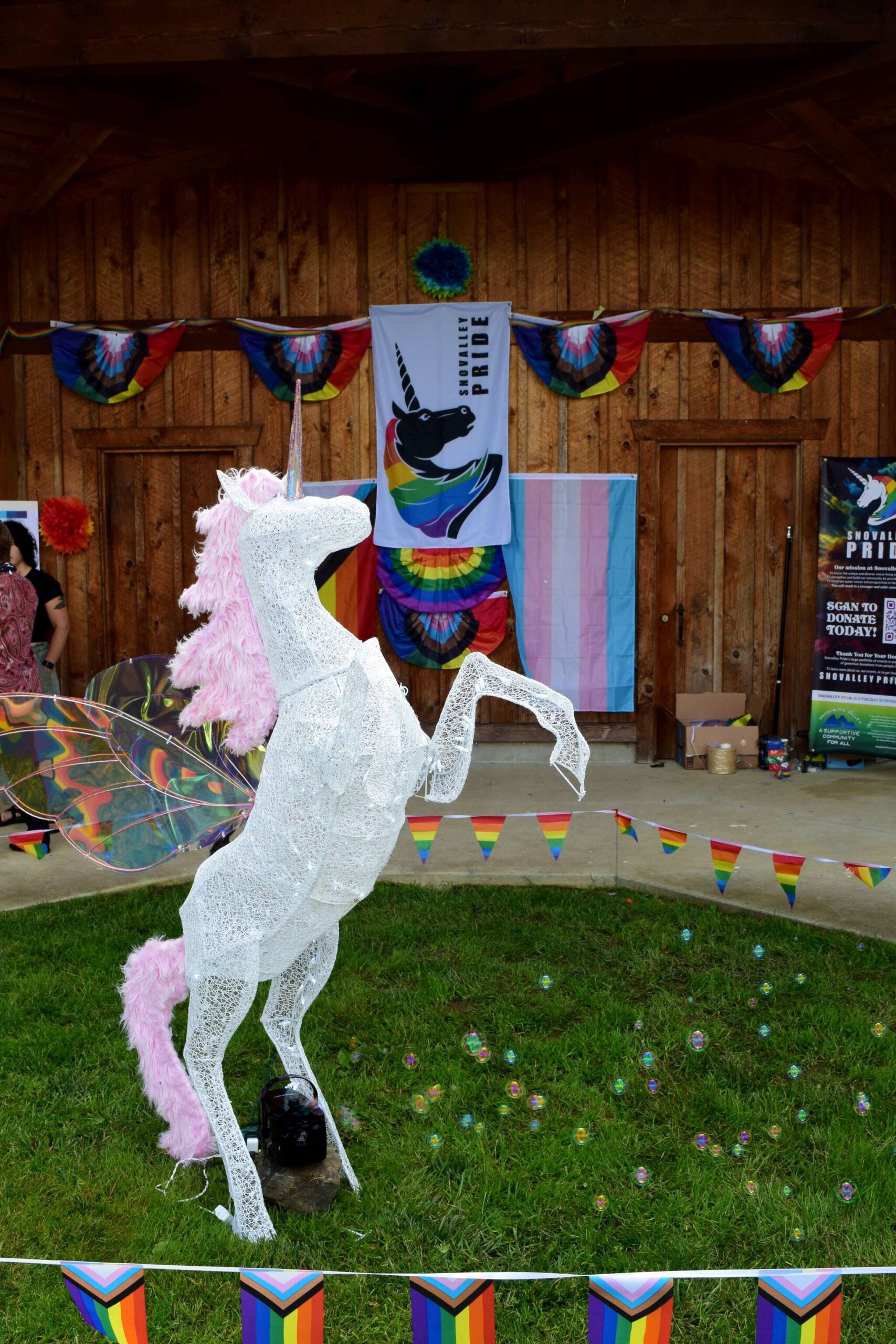 A unicorn at the Carnation Pride Picnic. Photos by Conor Wilson/Valley Record.