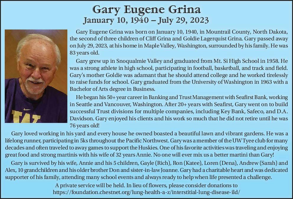 Gary Eugene Grina | Obituary