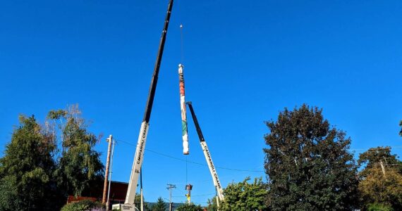 Photo by Conor Wilson/Valley Record
The Fall City Totem Pole is removed early Aug. 14.
