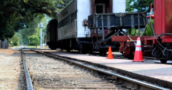 Railroad tracks in downtown Snoqualmie. Photo Conor Wilson/Valley Record.