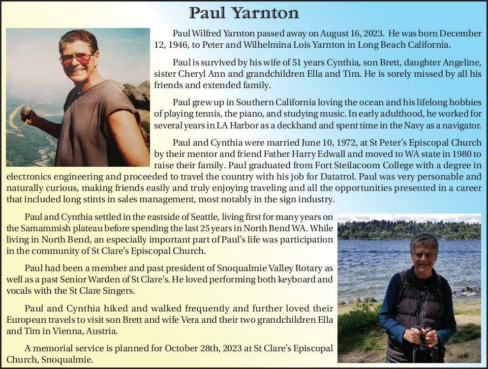 Paul Yarnton | Obituary