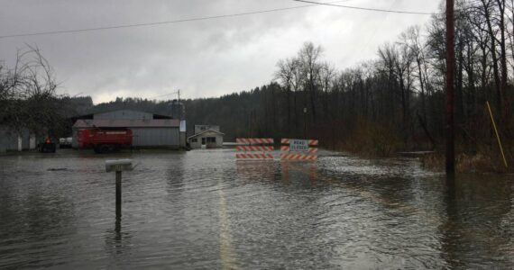 Tolt River flood waters cover Carnation on Feb. 6-7, 2020. File photo