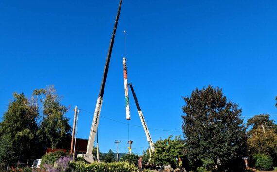 Photo by Conor Wilson/Valley Record
The Fall City Totem Pole is removed early Aug. 14.