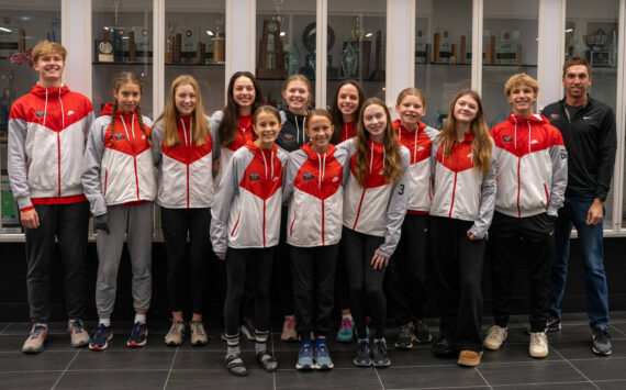 Photo courtesy of the Snoqualmie Valley School District. The Mount Si Cross country team poses for a photo before heading off to state on Friday.