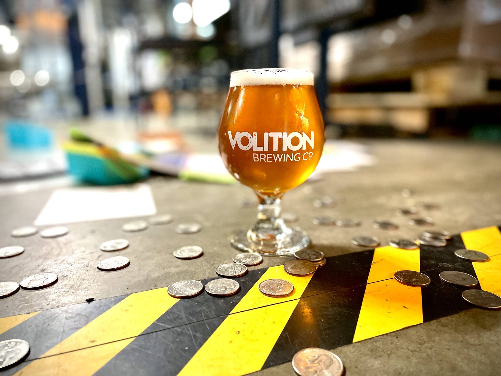 Jamie Haines took the opportunity to photograph the new double IPA at the scene of the theft of her North Bend brewery. (Photo courtesy of Jamie Haines)