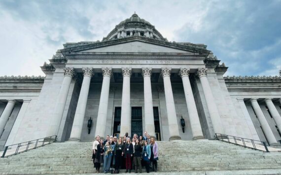 Washington Early Support for Infants and Toddlers program advocacy group at the State Capitol for HB 1916. (Photo Courtesy of Kindering)