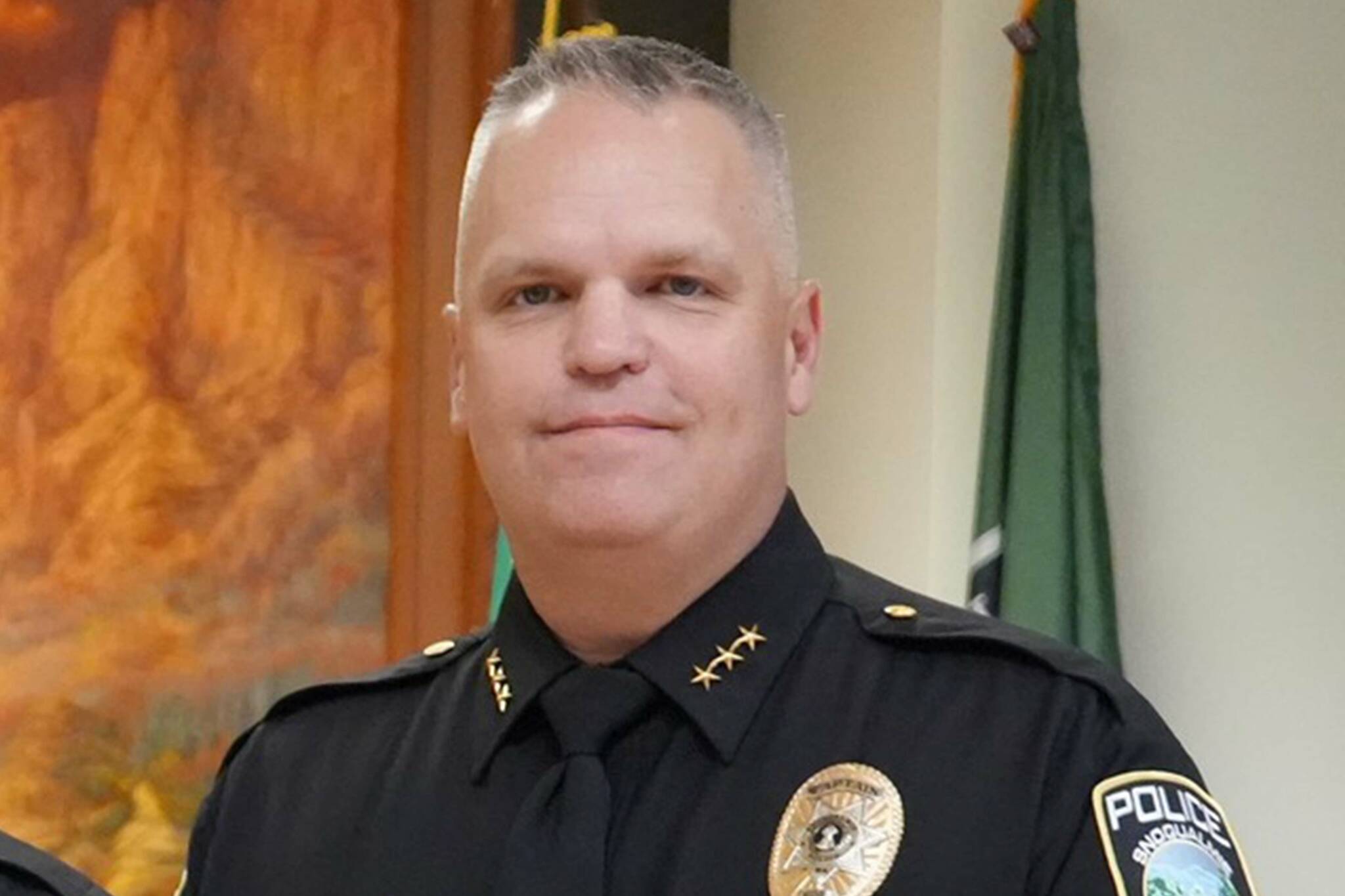 Brian Lynch was promoted to chief of the Snoqualmie Police Department on Dec. 1, 2023. (Courtesy photo)