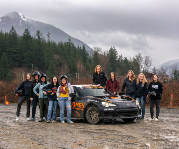 The all-women’s class is not strictly for aspiring professional drivers. Women who have signed up so far include car enthusiasts, stunt women, bus drivers and a mom looking to be more comfortable driving in ice and snow.(Photos courtesy of Dirtfish)