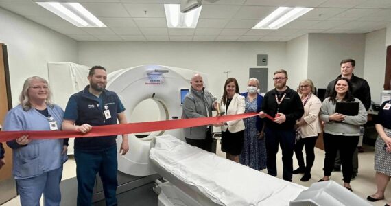 SCH posed for a photo during the March 28 ribbon cutting ceremony. (Photo courtesy of Snoqualmie Valley Hospital)