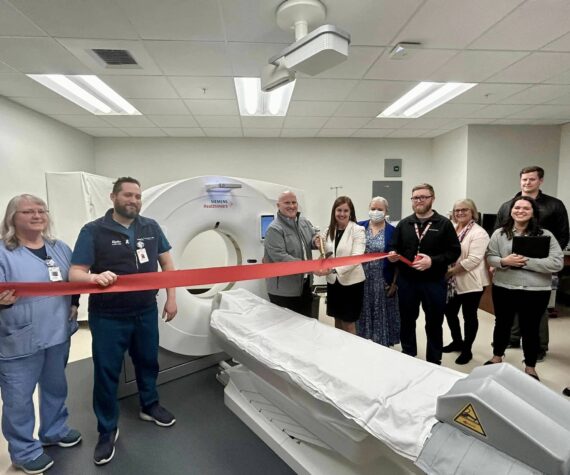 SCH posed for a photo during the March 28 ribbon cutting ceremony. (Photo courtesy of Snoqualmie Valley Hospital)