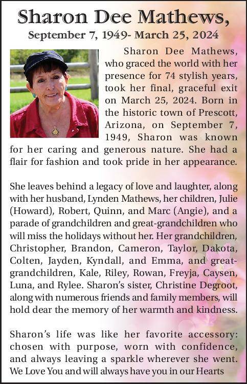 Sharon Dee Mathews | Obituary