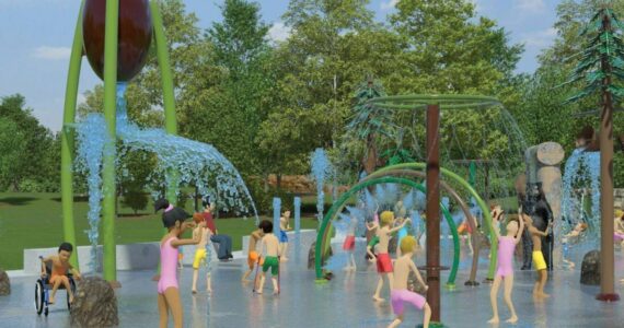 A rendering of what the splash pad will look like come July at Snoqualmie Community Park, 35016 SE Ridge St. (Photo courtesy of the City of Snoqualmie)