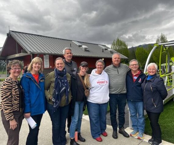 <p>Ribbon cutting of Snoqualmie’s all-inclusive Centennial Park playground was held April 26 and included local civic leaders. Photos courtesy of Kathy Lambert</p>