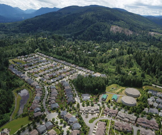 Aerial view of Snoqualmie. Photo courtesy of the City of Snoqualmie
