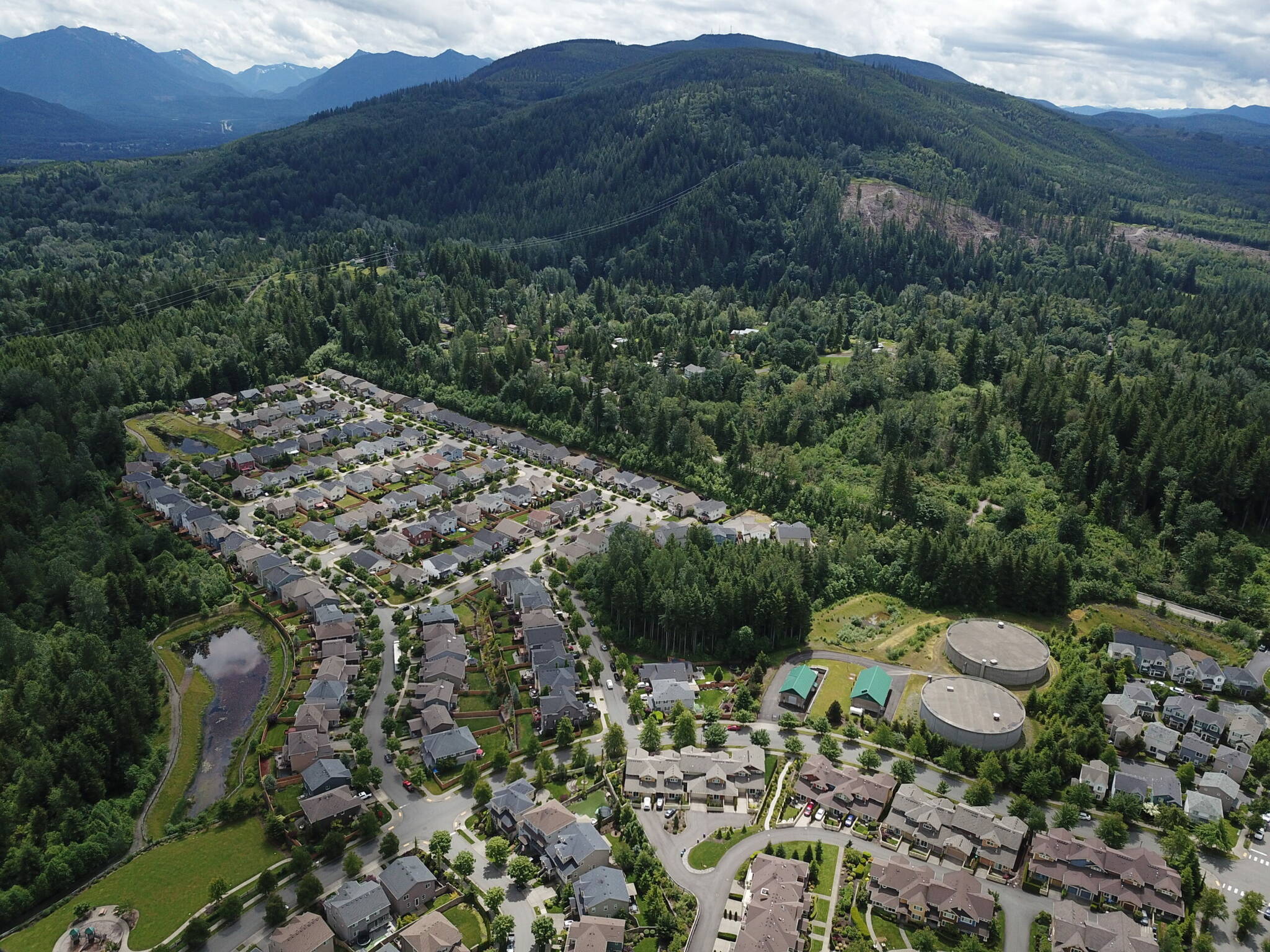 Aerial view of Snoqualmie. Photo courtesy of the City of Snoqualmie