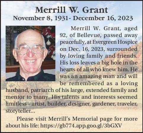 Merrill W. Grant | Obituary