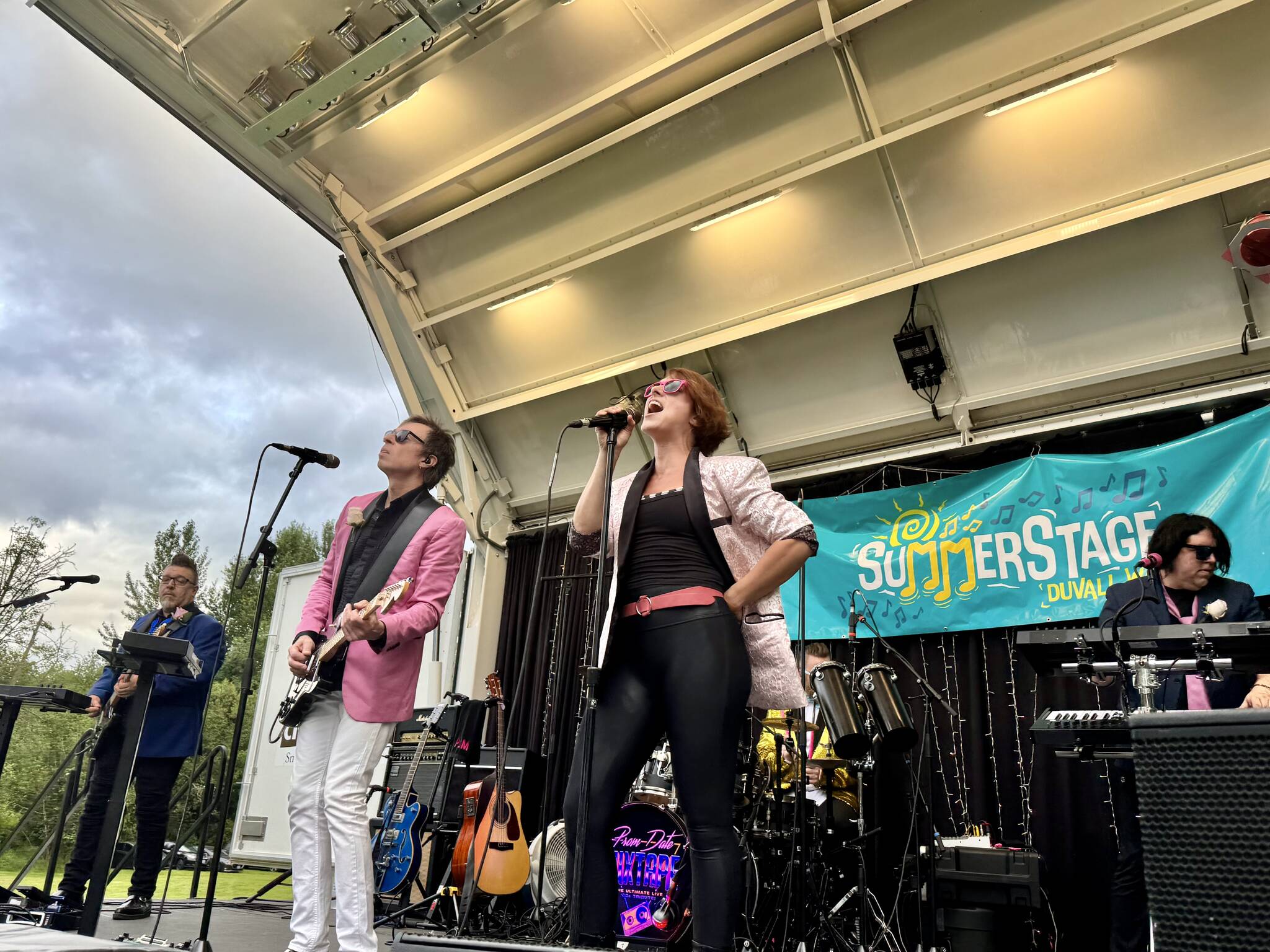 1980s tribute band Prom Date Mixtape performs at Duvalls SummerStage concert series, July 9, 2025. Grace Gorenflo/Valley Record