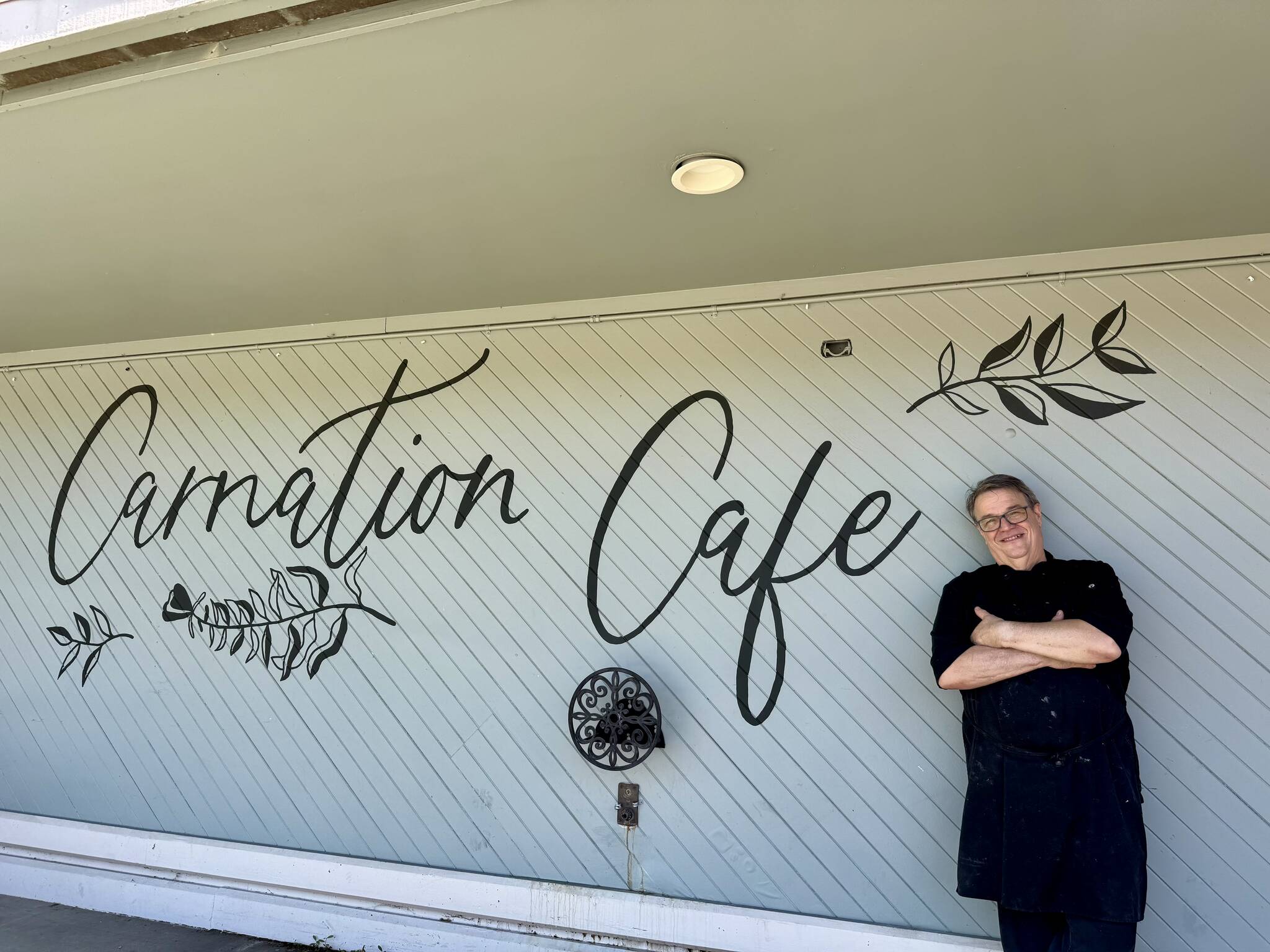 Carnation Cafe owner Don Langhans stands for a photo in front of the restaurant, July 24, 2025. Grace Gorenflo/Valley Record