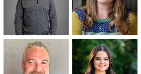 Top row: Jim Ribail and Rachael Pearson. Bottom row: Max Voelker and Rohana Joshi.