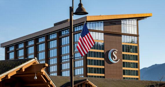 The Snoqualmie Indian Tribe had a flag-raising ceremony in honor of Veteran’s Day, Nov. 11, 2025. Photo courtesy of the Snoqualmie Indian Tribe