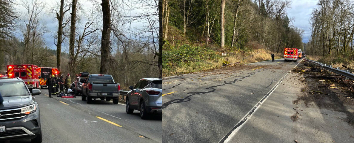 Two different photos from the scene of the incident. Courtesy photos