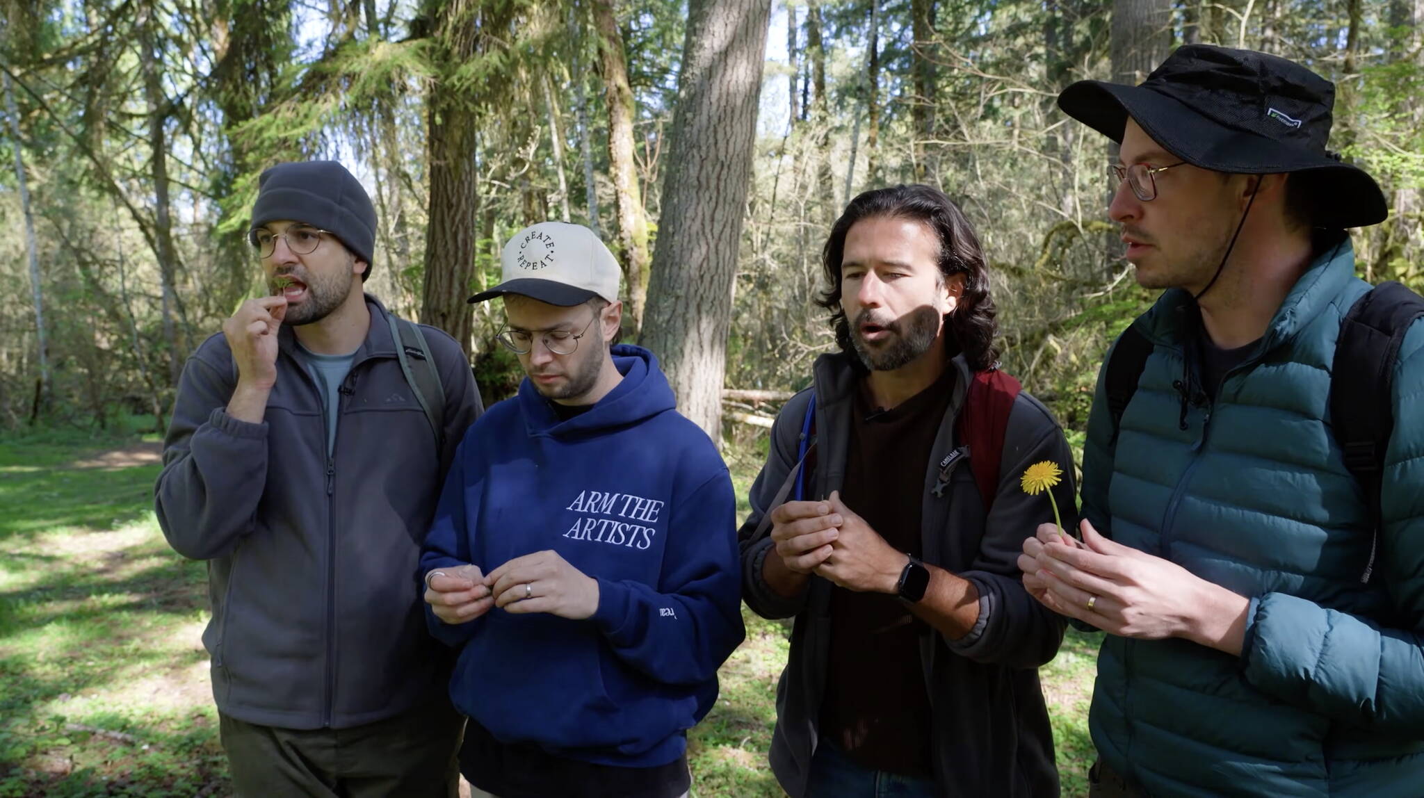 The Try Guys try herb-robert, known as a noxious weed in Washington, while learning what plants are safe for eating.