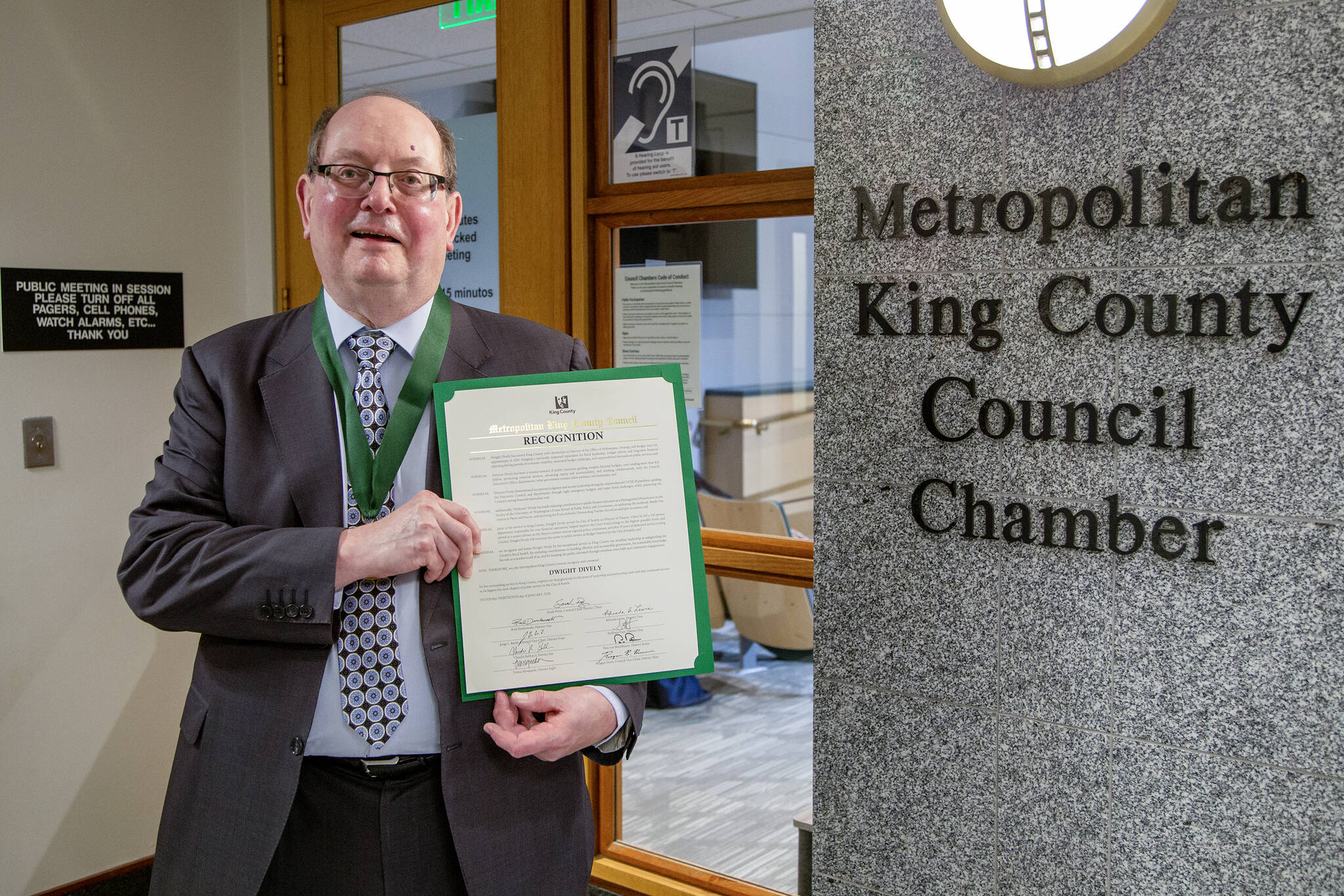 King County honors budget director for distinguished service