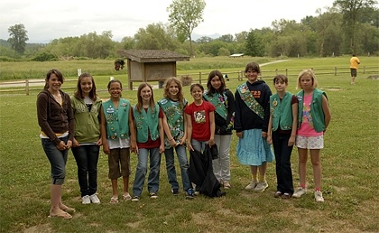 Gaining the Bronze Award for their effort on the Fall City Elementary yearbook are Junior Girl Scouts