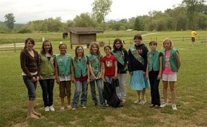 Gaining the Bronze Award for their effort on the Fall City Elementary yearbook are Junior Girl Scouts
