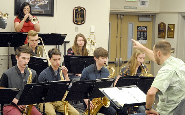 Mount Si High School Jazz Band I director Matt Wenman