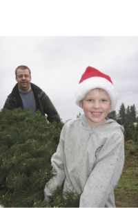 Joshua Unruh helps his father