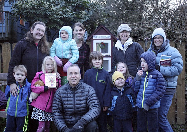 Celebrating the start of the new Little Free Library are