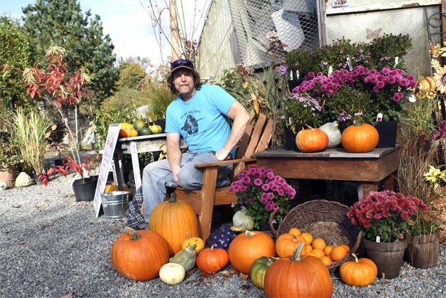 Enjoying his first pumpkin patch in several years