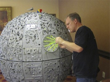 Parker has a warehouse full of Lego creations