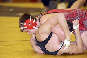 Mount Si’s Justin Edens wrestles in the 4A regional tournament Feb. 14
